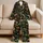 Spotted Salamander Tropical Night Garden Botanical Motifs For Relaxed Home Comfort Satin Pajamas Set - 5