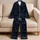 Midnight Black Cat Faces Cozy Bedtime Style For Cat Lovers And Night Owls At Home Satin Pajamas Set - 5