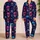 Colorful Skull Faces with Bone Accents for Halloween Lounging and Gift Giving, Women Satin Pajamas Set - 2