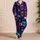 Colorful Skull Faces with Bone Accents for Halloween Lounging and Gift Giving, Women Satin Pajamas Set - 4