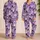 Whimsical Cat Faces On Lavender For Cozy Lounging, Relaxed Weekends And Cat Lovers Satin Pajamas Set - 2