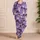 Whimsical Cat Faces On Lavender For Cozy Lounging, Relaxed Weekends And Cat Lovers Satin Pajamas Set - 4