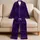 Black Widow Spider Web Halloween Lounge Style, Neon Purple Aesthetic, Dark Trendy Gift Satin Pajamas Set - 5
