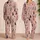 Whimsical Cat Floral Motifs for Cozy Lounging, Cat Lover Gifts, and Everyday Home Comfort Satin Pajamas Set - 2