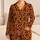 Burnt Orange Leopard Spots for Stylish Lounging, Cozy Nights, and Weekend Getaways Satin Pajamas Set - 1