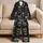 Gothic Skull Motifs for Dark Alternative Loungewear, Halloween Parties, and Gifts Satin Pajamas Set - 5
