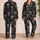 Gothic Skull Motifs for Dark Alternative Loungewear, Halloween Parties, and Gifts Satin Pajamas Set - 2