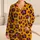 Burnt Orange Leopard Spots with Pink Accents for Cozy Lounging and Travel Style at Home Satin Pajamas Set - 1
