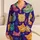 Colorful Cat Faces for Cozy Lounging, Weekend Relaxation and Playful Home Style for Women Satin Pajamas Set - 1