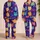 Colorful Cat Faces for Cozy Lounging, Weekend Relaxation and Playful Home Style for Women Satin Pajamas Set - 2