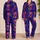 Neon Cyberpunk Skull Motifs for Festivals, Nightlife, and Bold Plus Size Streetwear Satin Pajamas Set - 2