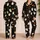 Halloween Ghosts Jack O Lanterns and Bats for Festive Nights, Trick or Treat Fans Satin Pajamas Set - 2