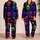 Neon Skull Smoke Look for Halloween Lounging and Gothic Nights, Plus Size Wear Satin Pajamas Set - 2