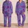 Purple Rose Butterfly Lavender Botanical Lounge Set for Relaxing, Travel, and Gift Giving Satin Pajamas Set - 2