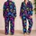 Neon Skull Halloween Spooky Season Gift, Gothic Alternative Style For Plus Size Women Satin Pajamas Set - 2