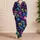 Neon Skull Halloween Spooky Season Gift, Gothic Alternative Style For Plus Size Women Satin Pajamas Set - 4