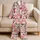 Blush Rose Peony Floral Garden Motif For Romantic Lounging And Cozy Spring Evenings Satin Pajamas Set - 5