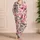 Blush Rose Peony Floral Garden Motif For Romantic Lounging And Cozy Spring Evenings Satin Pajamas Set - 4
