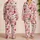 Blush Rose Peony Floral Garden Motif For Romantic Lounging And Cozy Spring Evenings Satin Pajamas Set - 2