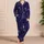 Gothic Skeleton Skull Cemetery Bones for Halloween Nighttime Comfort Alternative Adults Satin Pajamas Set - 4