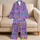 Retro Peace Symbols and Graffiti Lettering for Relaxed Weekend Lounging, Gift Idea Satin Pajamas Set - 5