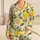 Lemon Citrus Botanical Motif for Cozy Lounging, Summer Travel, and Gift Giving for Women Satin Pajamas Set - 1