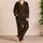 African Inspired Geometric Totem Motifs for Colorful Lounge Style, Plus Size Women Satin Pajamas Set - 4