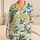 Lemon Slices And Blue Leaves For Sunny Beach Days, Summer Vacation, And Resort Style Satin Pajamas Set - 1