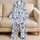 Coastal Sea Life Watercolor Motifs for Beach Days and Relaxed Lounging, Women’s Gift Satin Pajamas Set - 5