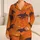 Bottlenose Dolphin Sunset Ocean Scene for Relaxed Coastal Lounging and Beach Lovers Satin Pajamas Set - 1
