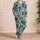 Mint Sugar Skulls and Folk Flowers for Cozy Lounging and Dia de los Muertos Gifting Satin Pajamas Set - 4