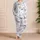 Nautical Anchors And Compass Roses For Cozy Coastal Lounging At Home, Plus Size Women Satin Pajamas Set - 4
