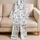 Nautical Anchors And Compass Roses For Cozy Coastal Lounging At Home, Plus Size Women Satin Pajamas Set - 5