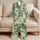 Tropical Green Foliage for Resort Lounging and Everyday Comfort, Women's Botanical Style Satin Pajamas Set - 5