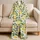 Lemon Grove Greenery With Leafy Citrus Details For Sunny Summer Days And Vacation Style Satin Pajamas Set - 5