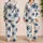 Blue Coastal Coconut Palms For Tropical Vacation Lounging And Beach Getaways Women Satin Pajamas Set - 2