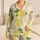 Fresh Lemon Slices and Green Leaves for Bright Summer Vacation Travel Style for Women Satin Pajamas Set - 1