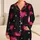 Raspberry Pink Hearts and Silver Stars for Cozy Nights, Date Nights, and Lounging Satin Pajamas Set - 1
