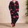 Raspberry Pink Hearts and Silver Stars for Cozy Nights, Date Nights, and Lounging Satin Pajamas Set - 4