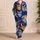 Colorful Cat Faces Dopamine Style for Cozy Lounging and Weekend Relaxation, Women Satin Pajamas Set - 4