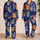 Colorful Cat Faces Dopamine Style for Cozy Lounging and Weekend Relaxation, Women Satin Pajamas Set - 2