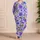 Purple Floral Lavender Botanical Blooms for Relaxed Summer Lounging and Weekend Wear Satin Pajamas Set - 4