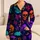 Colorful Halloween Skull Maple Leaf Motifs for Cozy Loungewear and Festive Gifts Satin Pajamas Set - 1