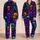 Colorful Halloween Skull Maple Leaf Motifs for Cozy Loungewear and Festive Gifts Satin Pajamas Set - 2