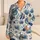 Ocean Fish Starfish Seashells Tropical Leaves Coastal Resort Style Gift For Beach Lovers Satin Pajamas Set - 1