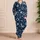 Nautical Compass Starfish And Life Ring Motifs For Seaside Summer Gifts For Coastal Lovers Satin Pajamas Set - 4