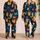 Colorful Geometric Cat Faces for Cozy Lounging and Gift Giving, Women's Casual Style Satin Pajamas Set - 2