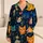 Colorful Geometric Cat Faces for Cozy Lounging and Gift Giving, Women's Casual Style Satin Pajamas Set - 1