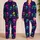 Gothic Neon Skull Halloween Lounge Style For Spooky Nights And Cozy Gift Ideas For Adults Satin Pajamas Set - 2