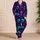 Gothic Neon Skull Halloween Lounge Style For Spooky Nights And Cozy Gift Ideas For Adults Satin Pajamas Set - 4